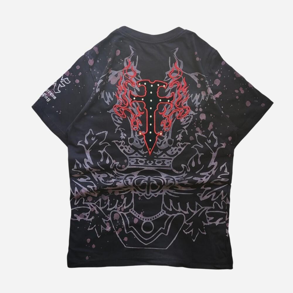 Brooklyn Express black & red Y2K style t-shirt with red embroidery